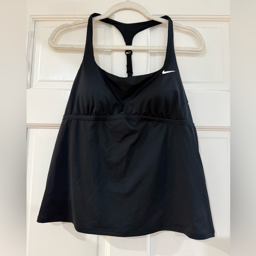 NWT! Nike Swim Women's Black Tankini Top Size Large